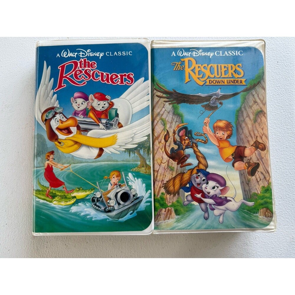 Walt Disney's Black Diamond Classic The Rescuers & The Rescuers Down Under, VHS